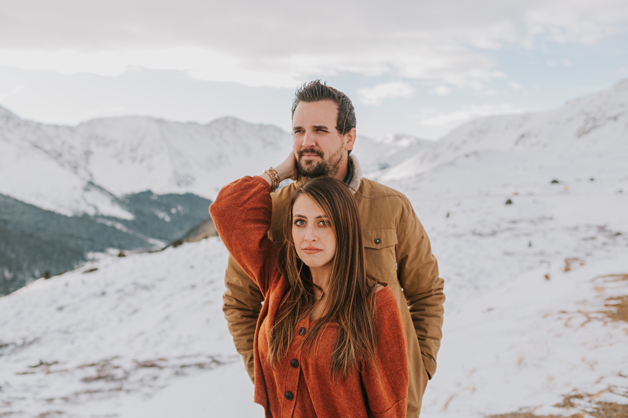 Couple portrait in the mountains