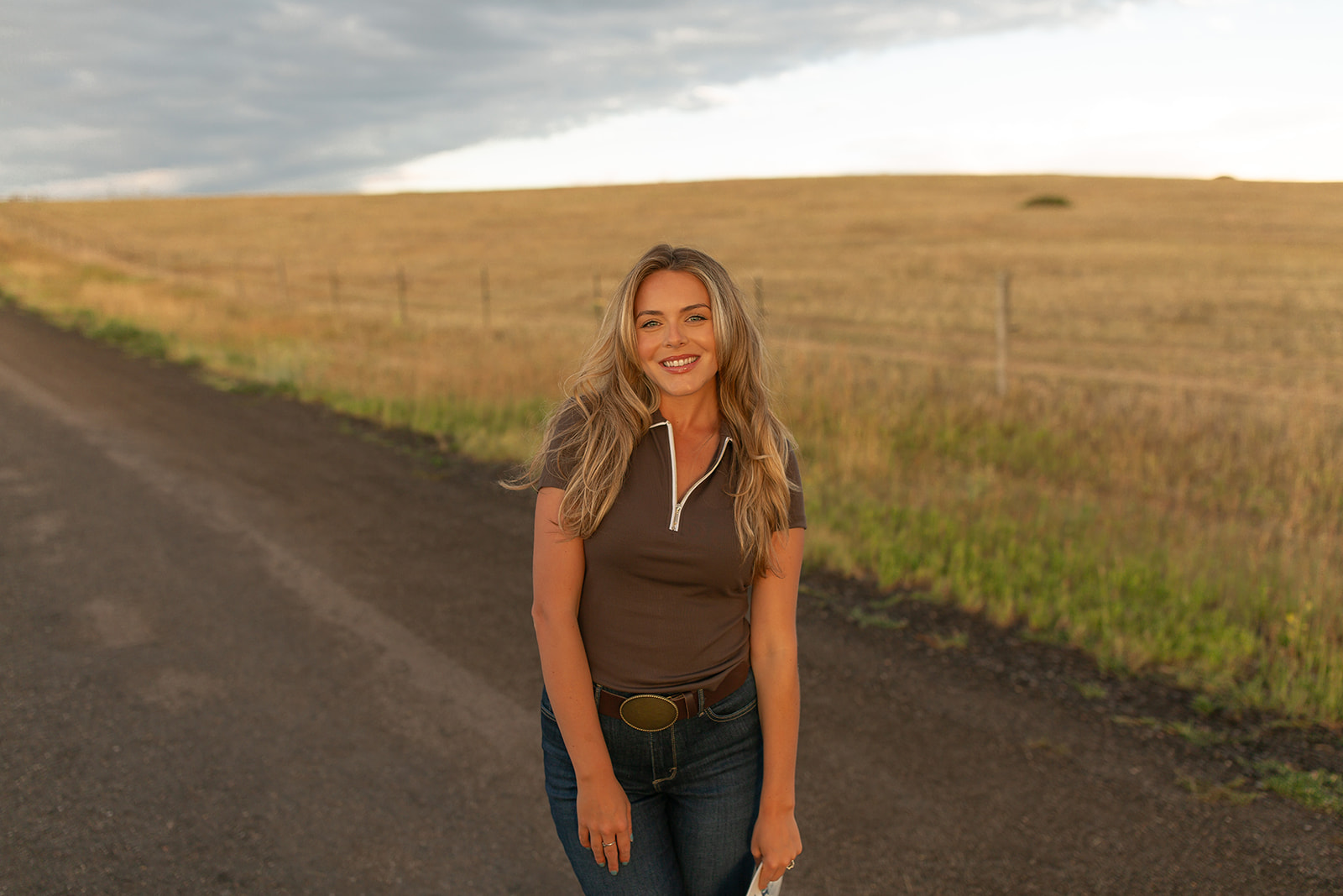 Landry Marie standing on a country road
